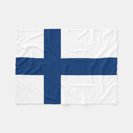 Couverture Polaire Drapeau Finlande (Devant (Horizontal))