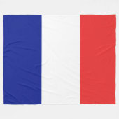 Couverture Polaire Drapeau français Tricolore grand (Devant (Horizontal))