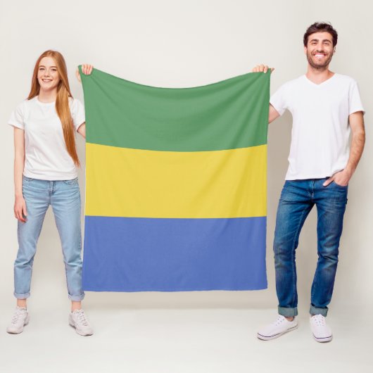 Couverture Polaire Drapeau Gabon (En situation)