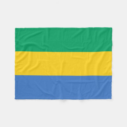Couverture Polaire Drapeau Gabon (Devant (Horizontal))