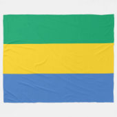 Couverture Polaire Drapeau gabonais (Gabon) (Devant (Horizontal))