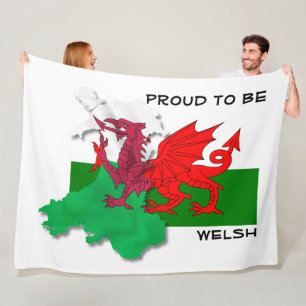 Couverture Polaire DRAPEAU gallois DE WALES Dragon rouge