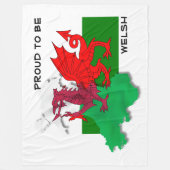 Couverture Polaire DRAPEAU gallois DE WALES Dragon rouge (Devant)