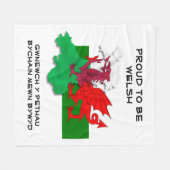 Couverture Polaire DRAPEAU gallois DE WALES Dragon rouge Citation St (Devant (Horizontal))
