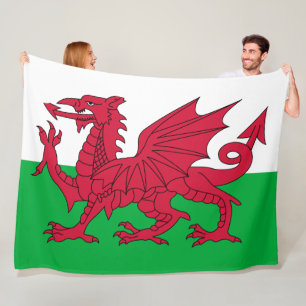 Couverture Polaire Drapeau gallois (Pays de Galles) (Dragon gallois)