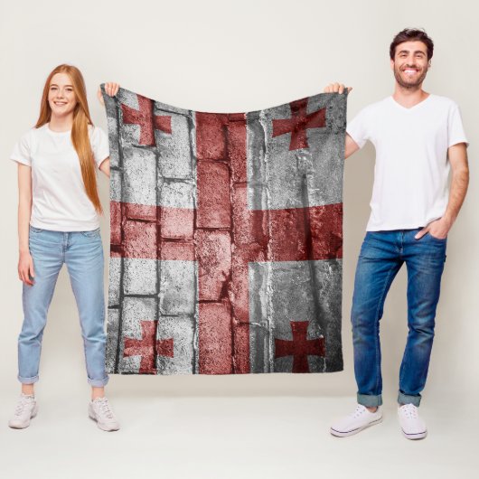 Couverture Polaire Drapeau géorgien (En situation)
