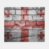 Couverture Polaire Drapeau géorgien (Devant (Horizontal))