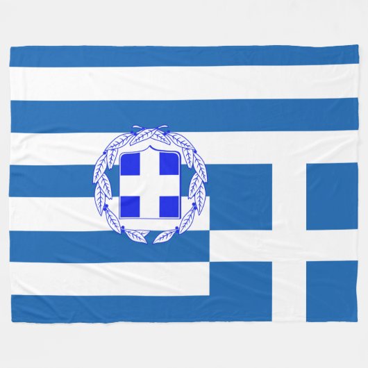 Couverture Polaire Drapeau grec (Devant (Horizontal))