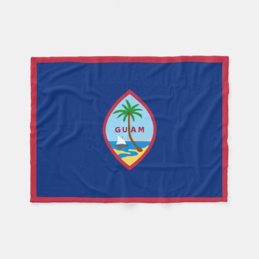 Couverture Polaire Drapeau Guam (Devant (Horizontal))