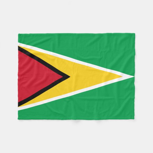 Couverture Polaire Drapeau Guyana (Devant (Horizontal))