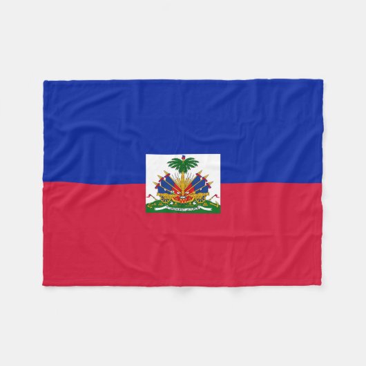 Couverture Polaire Drapeau Haïti (Devant (Horizontal))