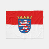 Couverture Polaire Drapeau Hesse Fleece Blanket (Devant (Horizontal))