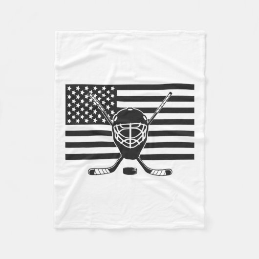 Couverture Polaire Drapeau Hockey - Hockey T-19 (Devant)