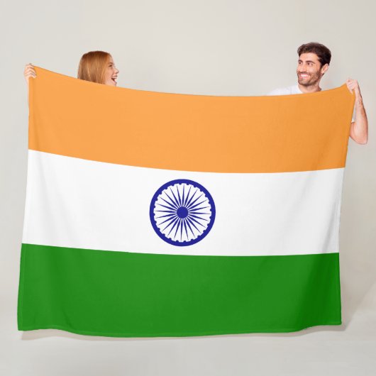 Couverture Polaire Drapeau indien (Inde) (Pays d'Asie du Sud) (Bharat (En situation)