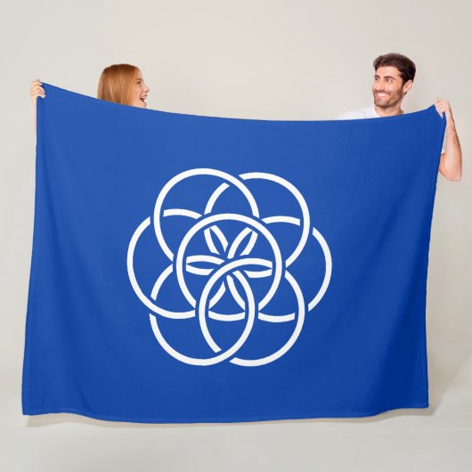 Couverture Polaire Drapeau international de la planète Terre (En situation)
