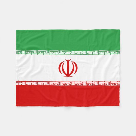 Couverture Polaire Drapeau Iran (Devant (Horizontal))