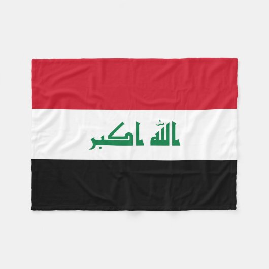 Couverture Polaire Drapeau Iraq (Devant (Horizontal))