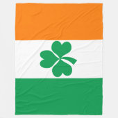 Couverture Polaire Drapeau irlandais grand Shamrock (Devant)