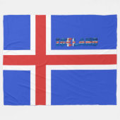 Couverture Polaire Drapeau islandais (Devant (Horizontal))