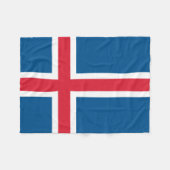 Couverture Polaire Drapeau Islande (Devant (Horizontal))