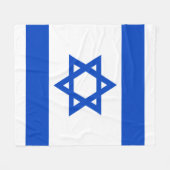 Couverture Polaire Drapeau Israël étoile bleue de David (Devant (Horizontal))