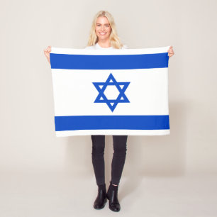 Couverture Polaire Drapeau Israël étoile bleue de David