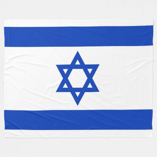 COUVERTURE POLAIRE DRAPEAU ISRAÉLIEN (Devant (Horizontal))