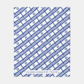 Couverture Polaire DRAPEAU ISRAÉLIEN Écriture Messianique COUVRES D'A (Devant)