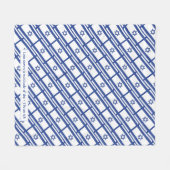 Couverture Polaire DRAPEAU ISRAÉLIEN Écriture Messianique COUVRES D'A (Devant (Horizontal))