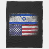 Couverture Polaire Drapeau Israélo-Américain Israël Usa Racines Améri (Devant)