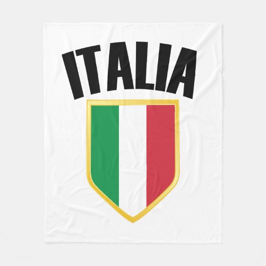 Couverture Polaire Drapeau Italia Crest Italie (Devant)