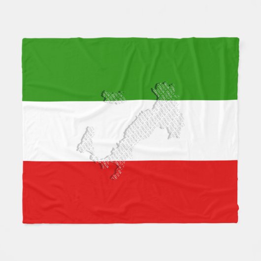 Couverture Polaire Drapeau italien (Devant (Horizontal))