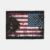Couverture Polaire Drapeau Iwo Jima Levée Distressed Us Drapeau 2ème (Devant (Horizontal))