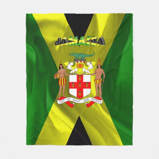 Couverture Polaire Drapeau jamaïcain (Devant)