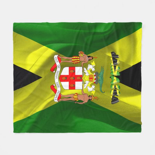Couverture Polaire Drapeau jamaïcain (Devant (Horizontal))