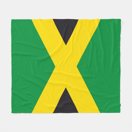 Couverture Polaire Drapeau jamaïcain (Devant (Horizontal))