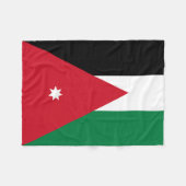Couverture Polaire Drapeau Jordanie (Devant (Horizontal))