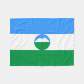Couverture Polaire Drapeau Kabardino Balkaria (Devant (Horizontal))