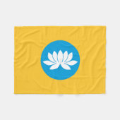 Couverture Polaire Drapeau Kalmykia (Devant (Horizontal))