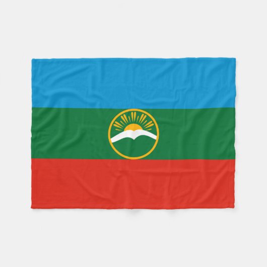 Couverture Polaire Drapeau Karachay Cherkessia (Devant (Horizontal))