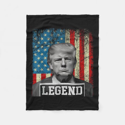 Couverture Polaire Drapeau Légende Trump Mug Shot 2024 Président Wone (Devant)