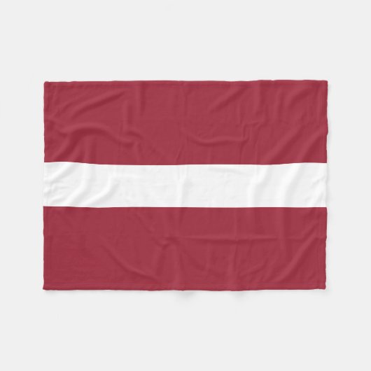 Couverture Polaire Drapeau Lettonie (Devant (Horizontal))
