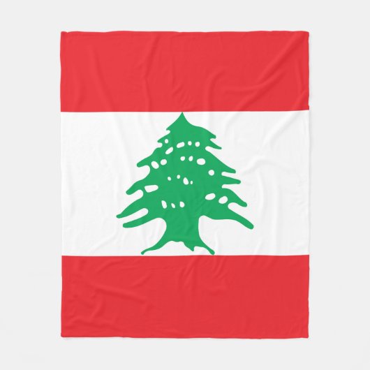 Couverture Polaire Drapeau libanais (Devant)