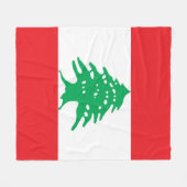 Couverture Polaire Drapeau libanais (Devant (Horizontal))