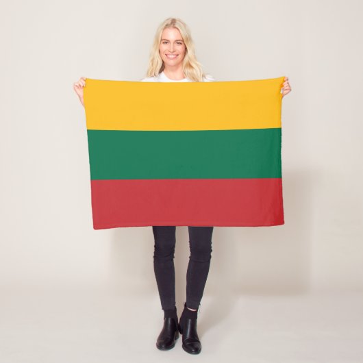 Couverture Polaire Drapeau Lituanie (En situation)