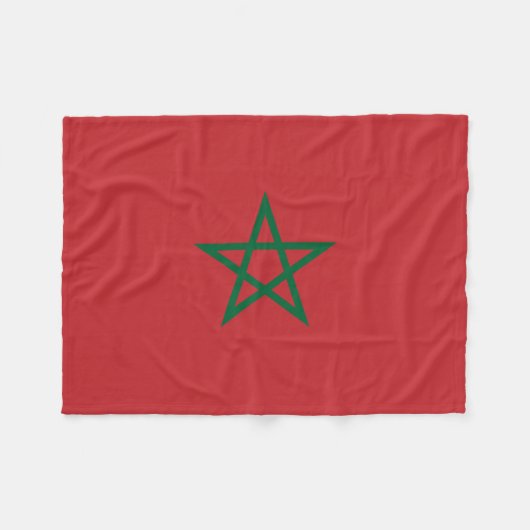 Couverture Polaire Drapeau Maroc (Devant (Horizontal))