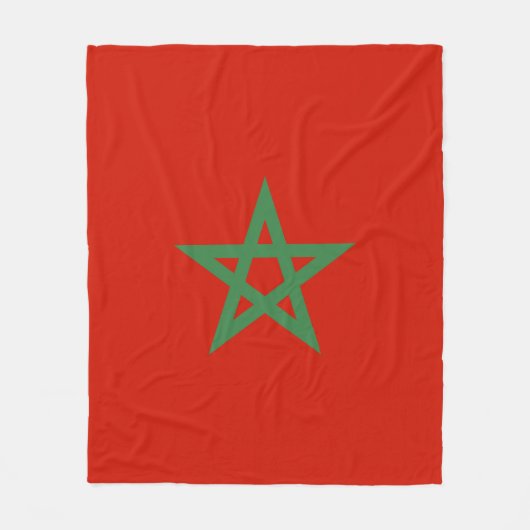 Couverture Polaire drapeau marocain (Devant)