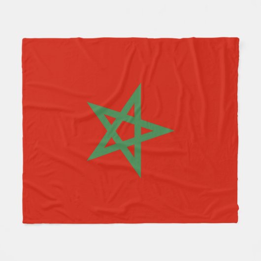 Couverture Polaire drapeau marocain (Devant (Horizontal))