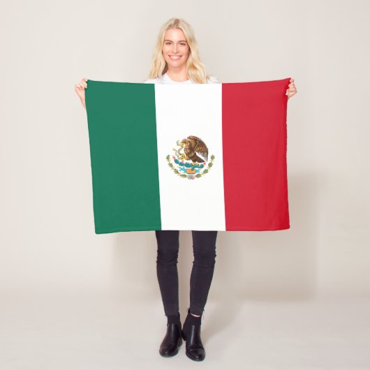 Couverture Polaire Drapeau mexicain (En situation)