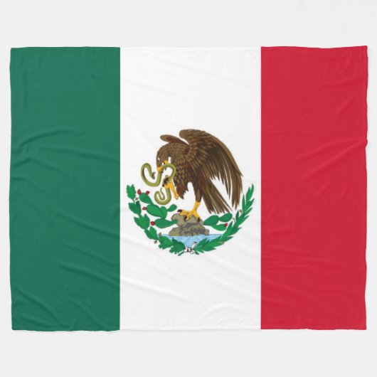 COUVERTURE POLAIRE DRAPEAU MEXICAIN (Devant (Horizontal))